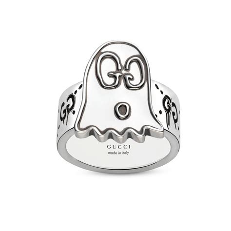 gucci ghost pendant nexklace|gucci ghost ring size 8.